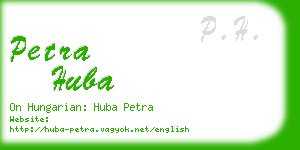 petra huba business card